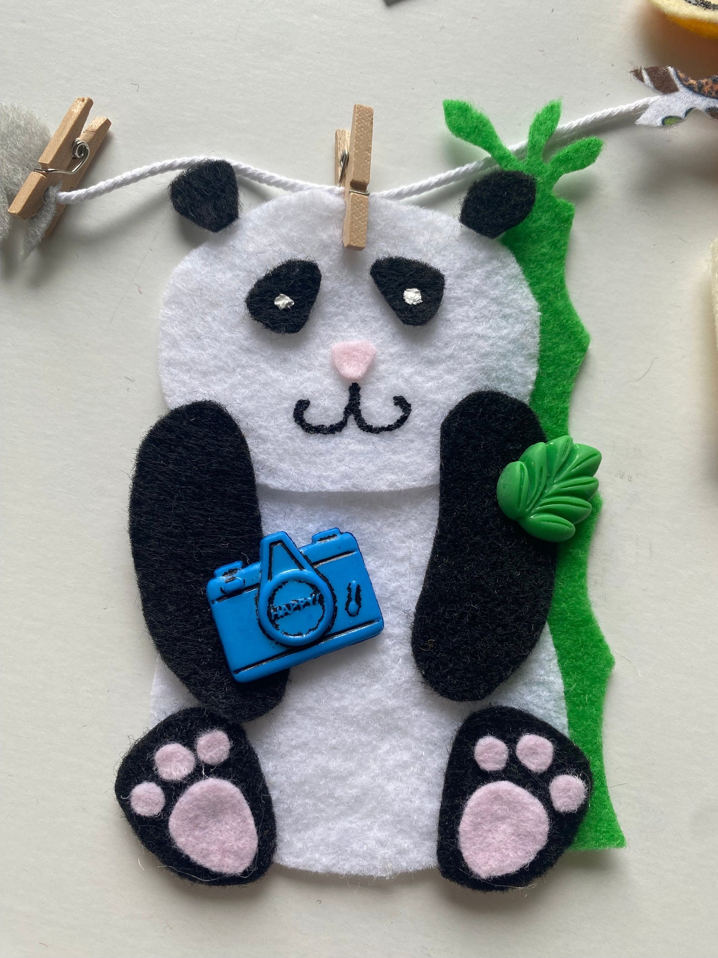 African Safari Animal Felt Banner, Jungle Safari Garland, Bunting, Nursery Wall Hanging, Party Decoration