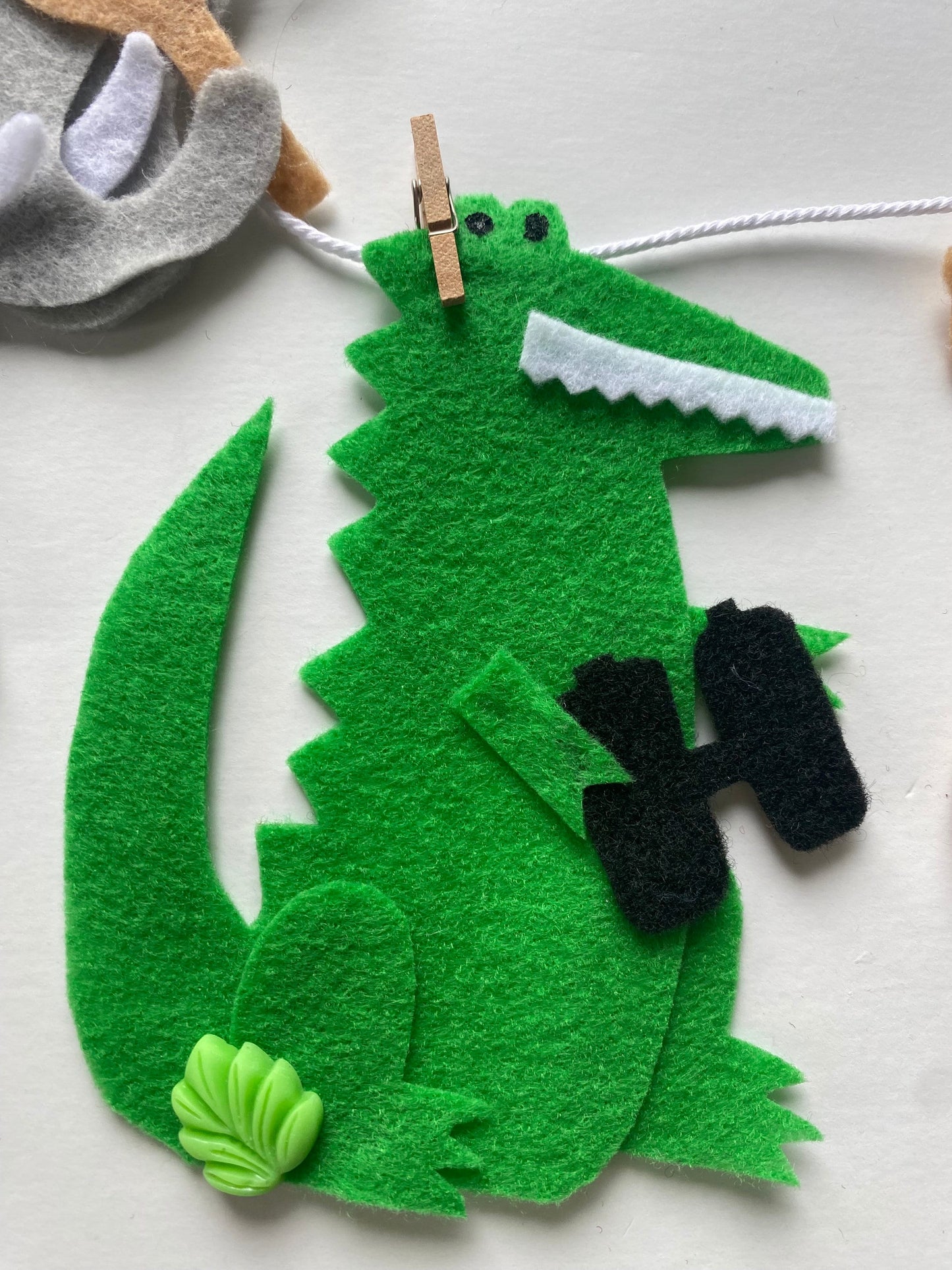 African Safari Animal Felt Banner, Jungle Safari Garland, Bunting, Nursery Wall Hanging, Party Decoration