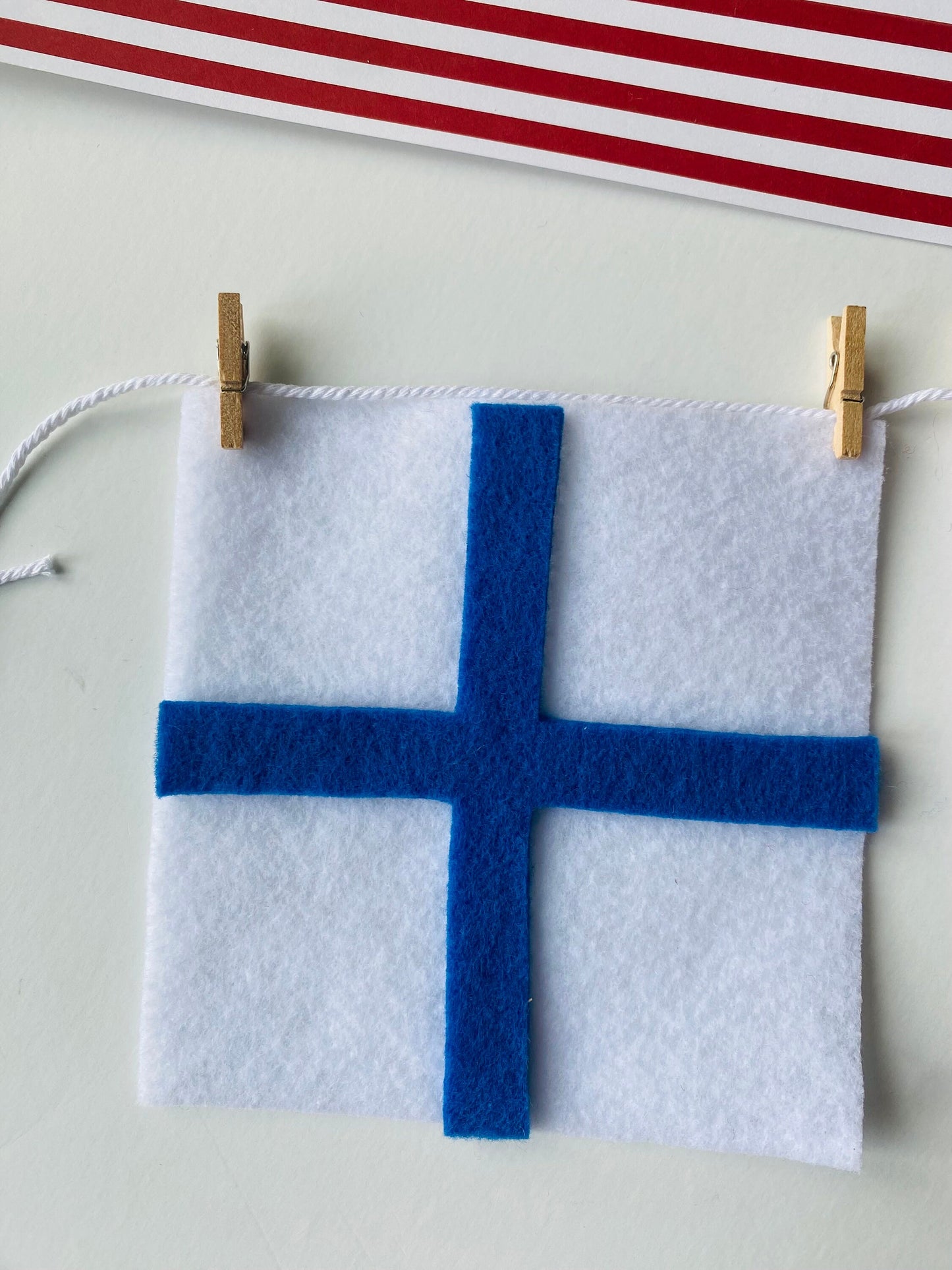 Nautical Boating Felt Flag Banner, Seafaring Pennants, Anchor Garland, Wall Hanging Decoration