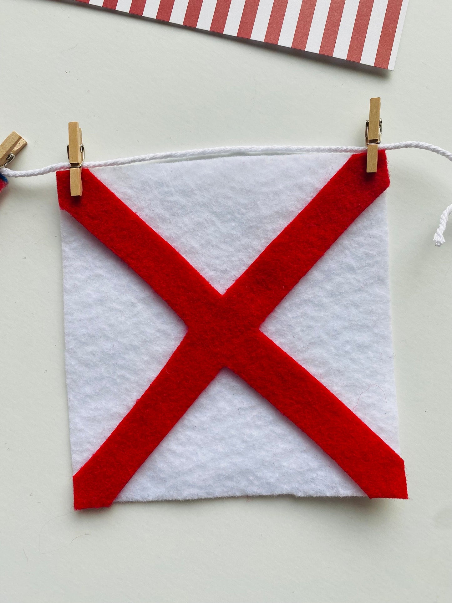 Nautical Boating Felt Flag Banner, Seafaring Pennants, Anchor Garland, Wall Hanging Decoration