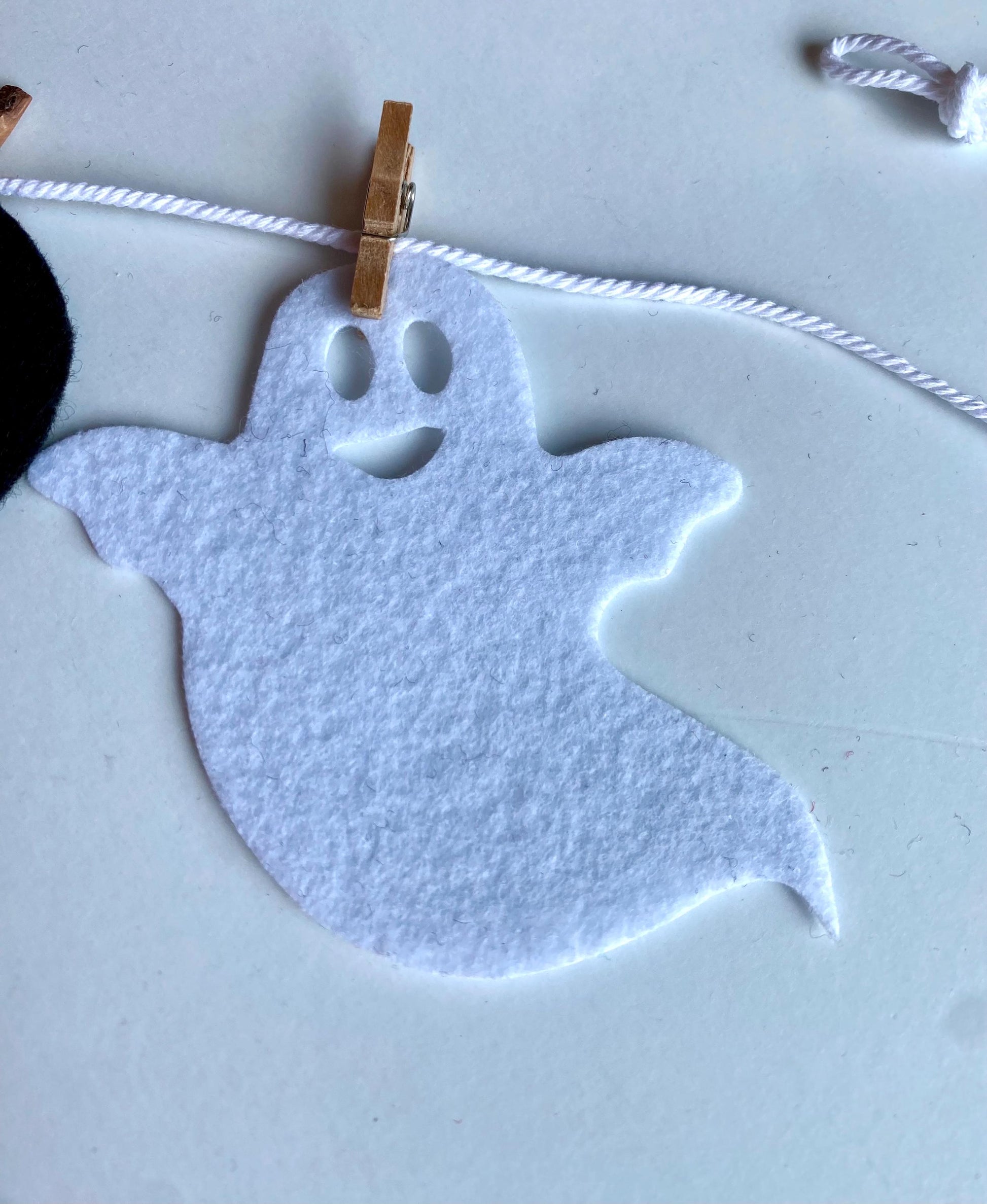 October Monthly Banner, Halloween Garland, Classroom Bulletin Board Bunting with Spider Web, Pumpkin, and Ghost