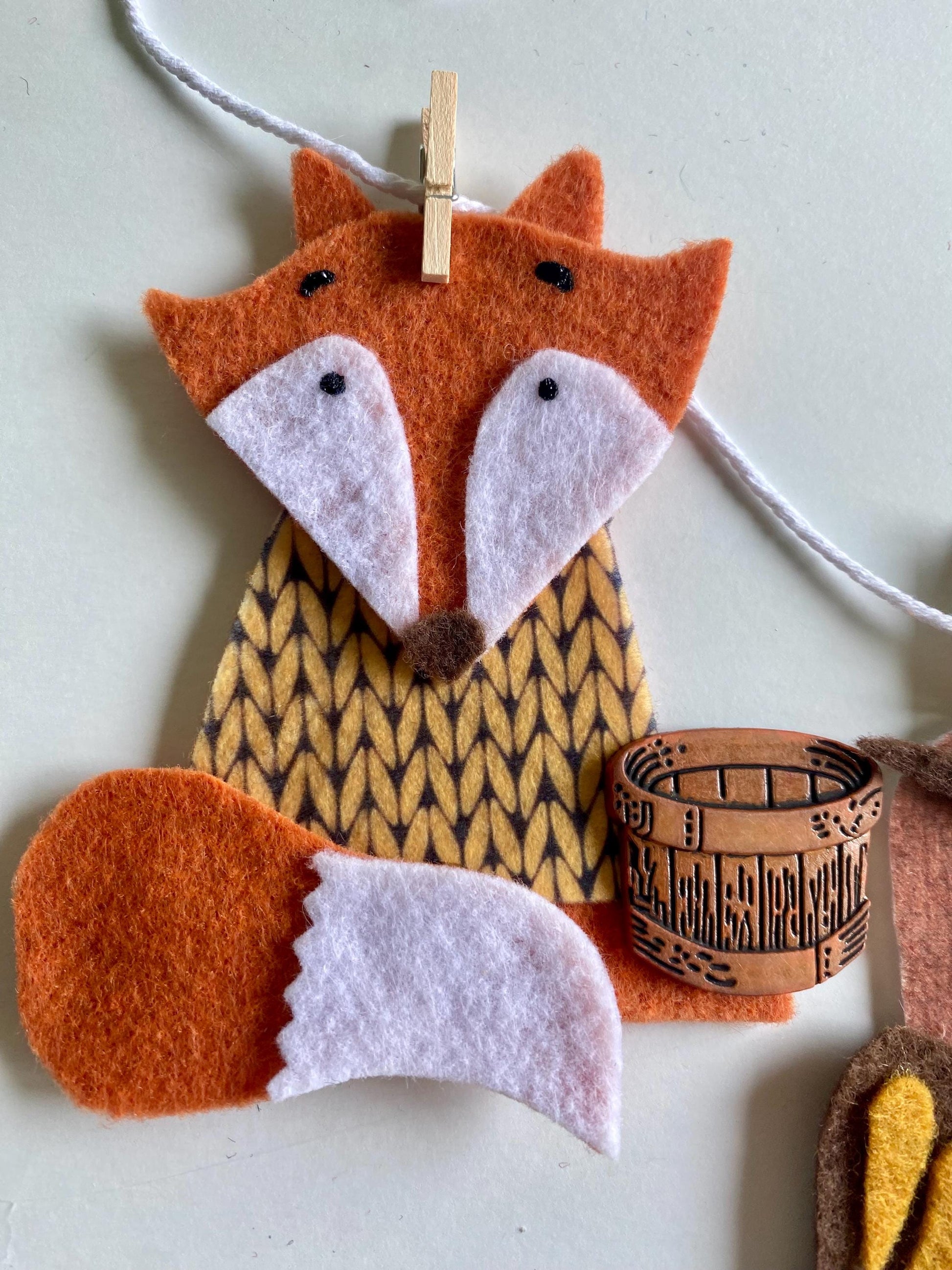 Thanksgiving Animals Banner, Autumn Forest Garland, Fall Turkey Bunting, Wall Hanging Decoration for November