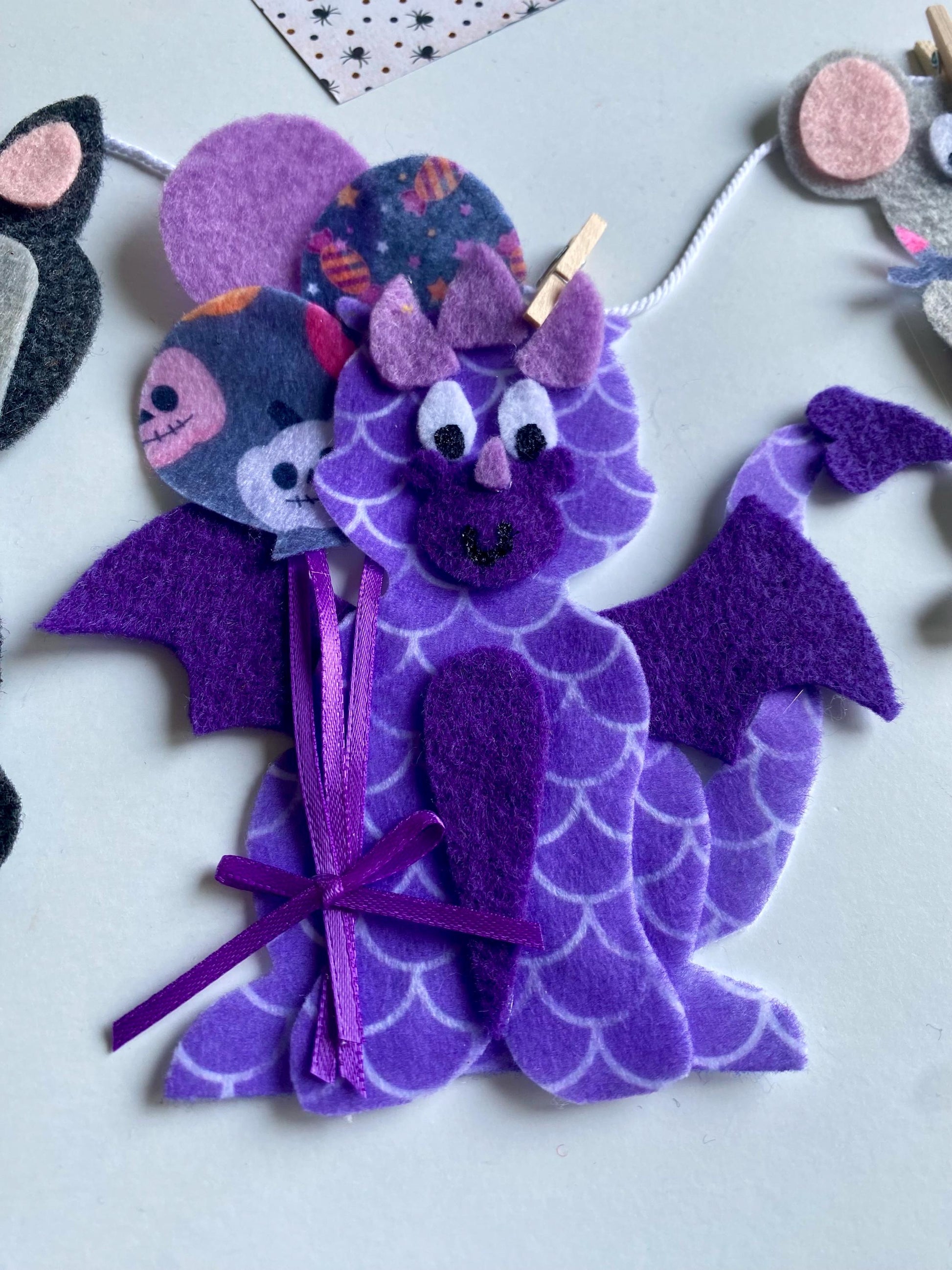 Halloween Animals Banner, October Creatures Garland, Nocturnal Animals Bunting, Wall Hanging Decoration