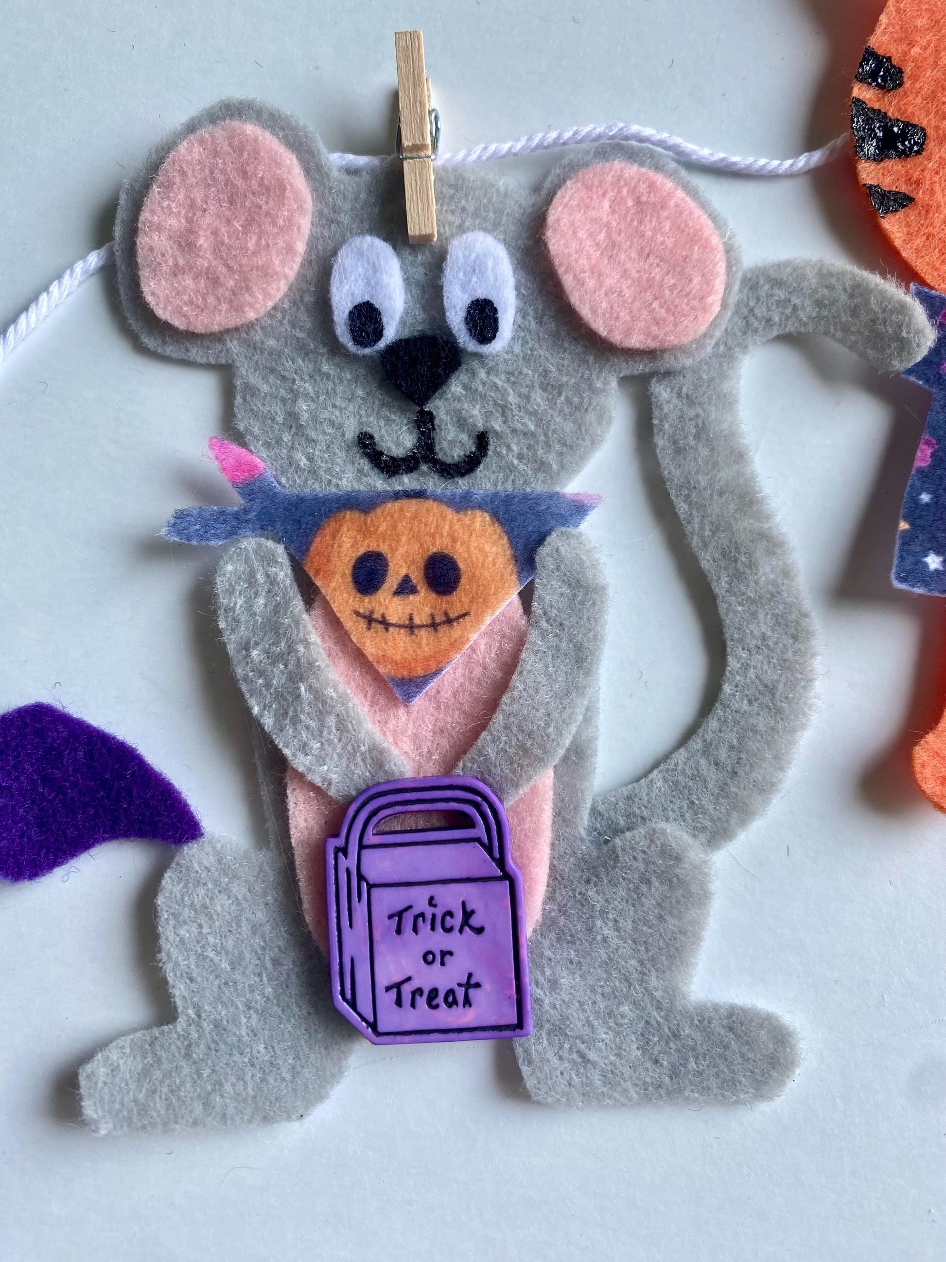 Halloween Animals Banner, October Creatures Garland, Nocturnal Animals Bunting, Wall Hanging Decoration