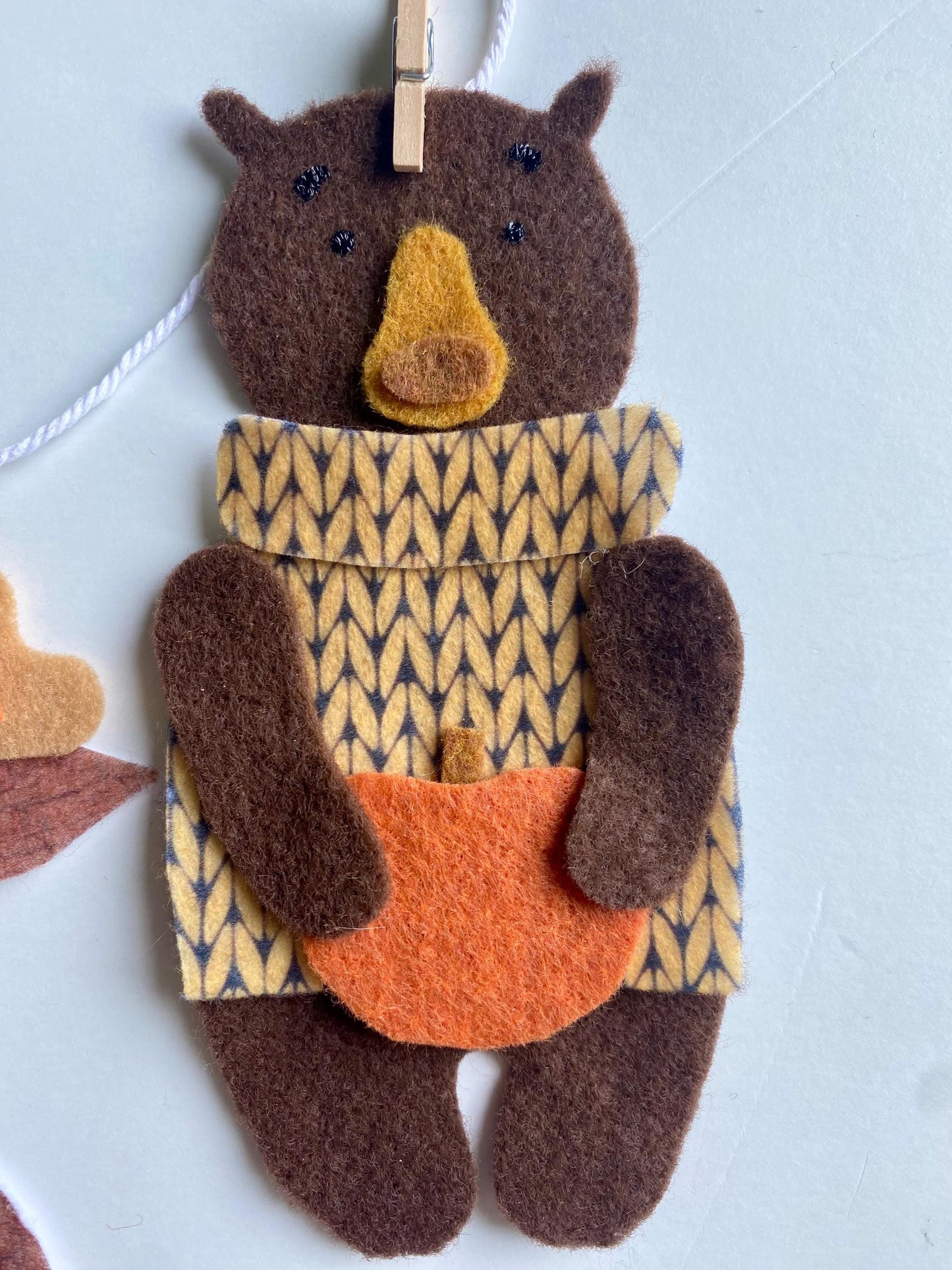 Thanksgiving Animals Banner, Autumn Forest Garland, Fall Turkey Bunting, Wall Hanging Decoration for November