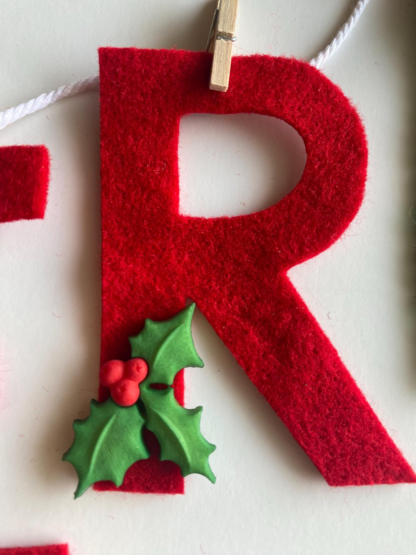 December Monthly Banner, Christmas Tree Garland with Snowflake, Classroom Bulletin Board Bunting with Holly