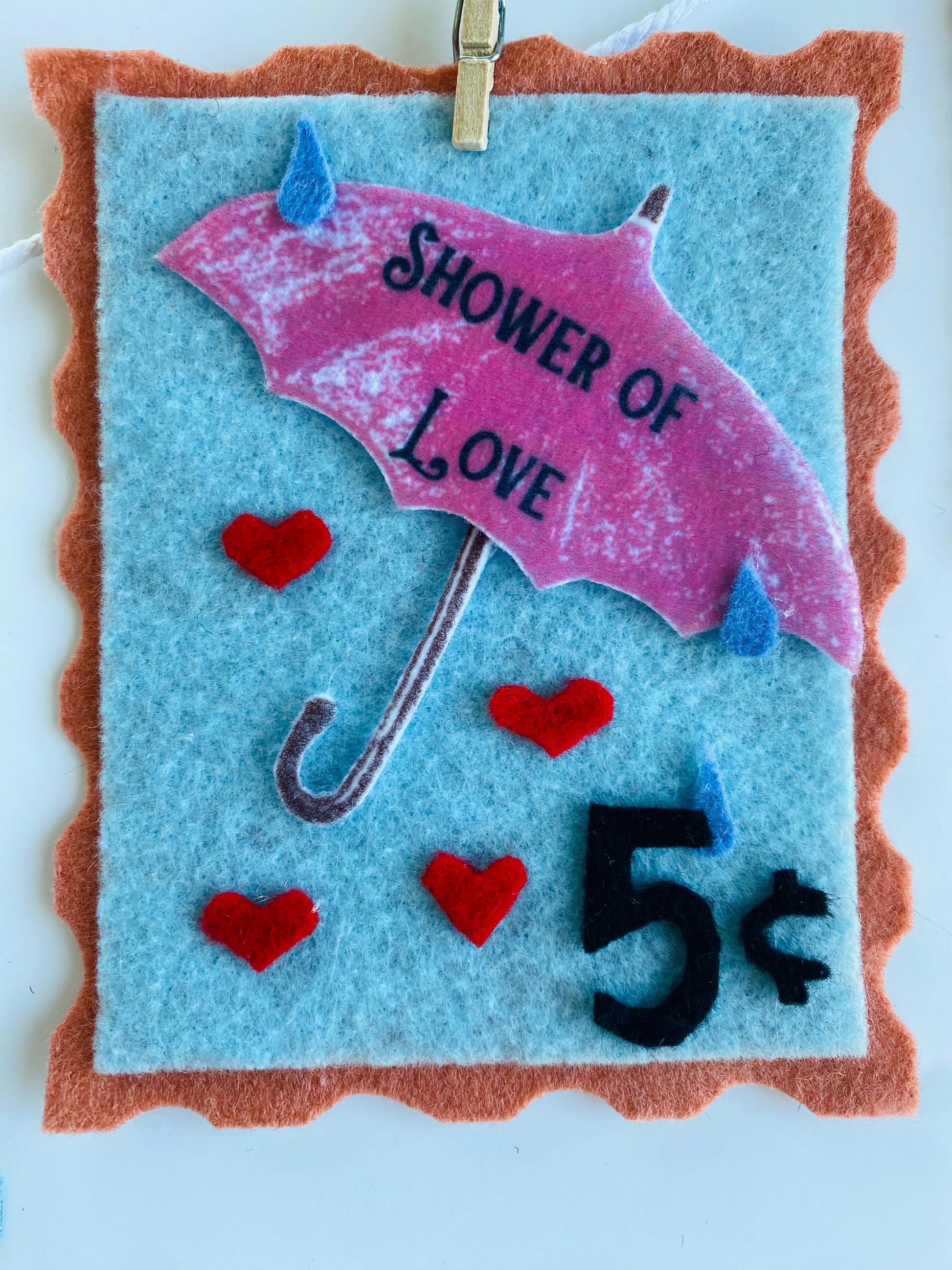 Vintage Inspired Felt Stamps Banner, Valentine’s Day Stamp Garland, Cupid Clothesline Banner, Victorian Style Postage Stamp Home Decoration