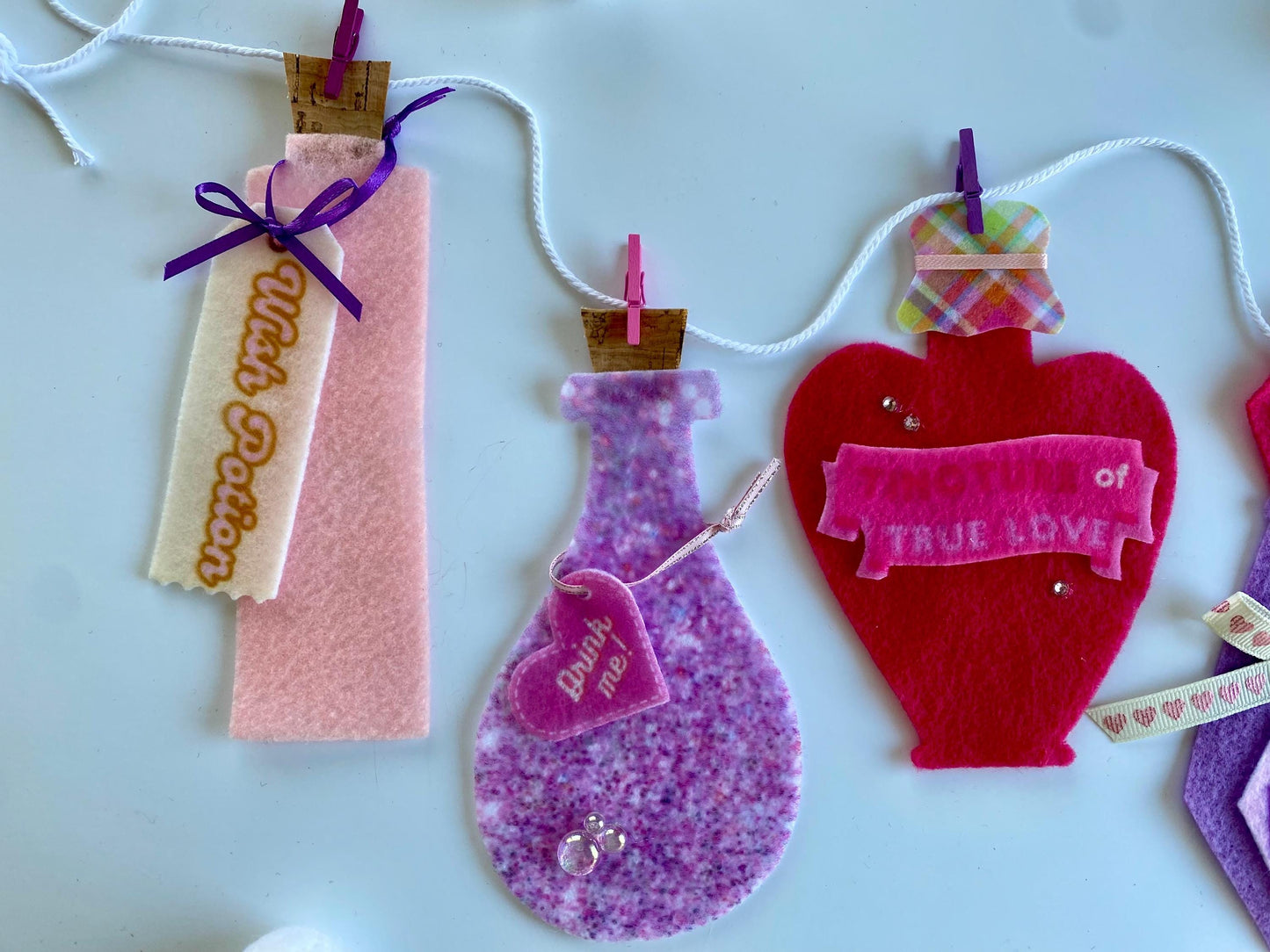 Love Potions Banner, Cupid’s Brew Garland, Valentine’s Day Bunting, Decoration for Parties or February Home Decor