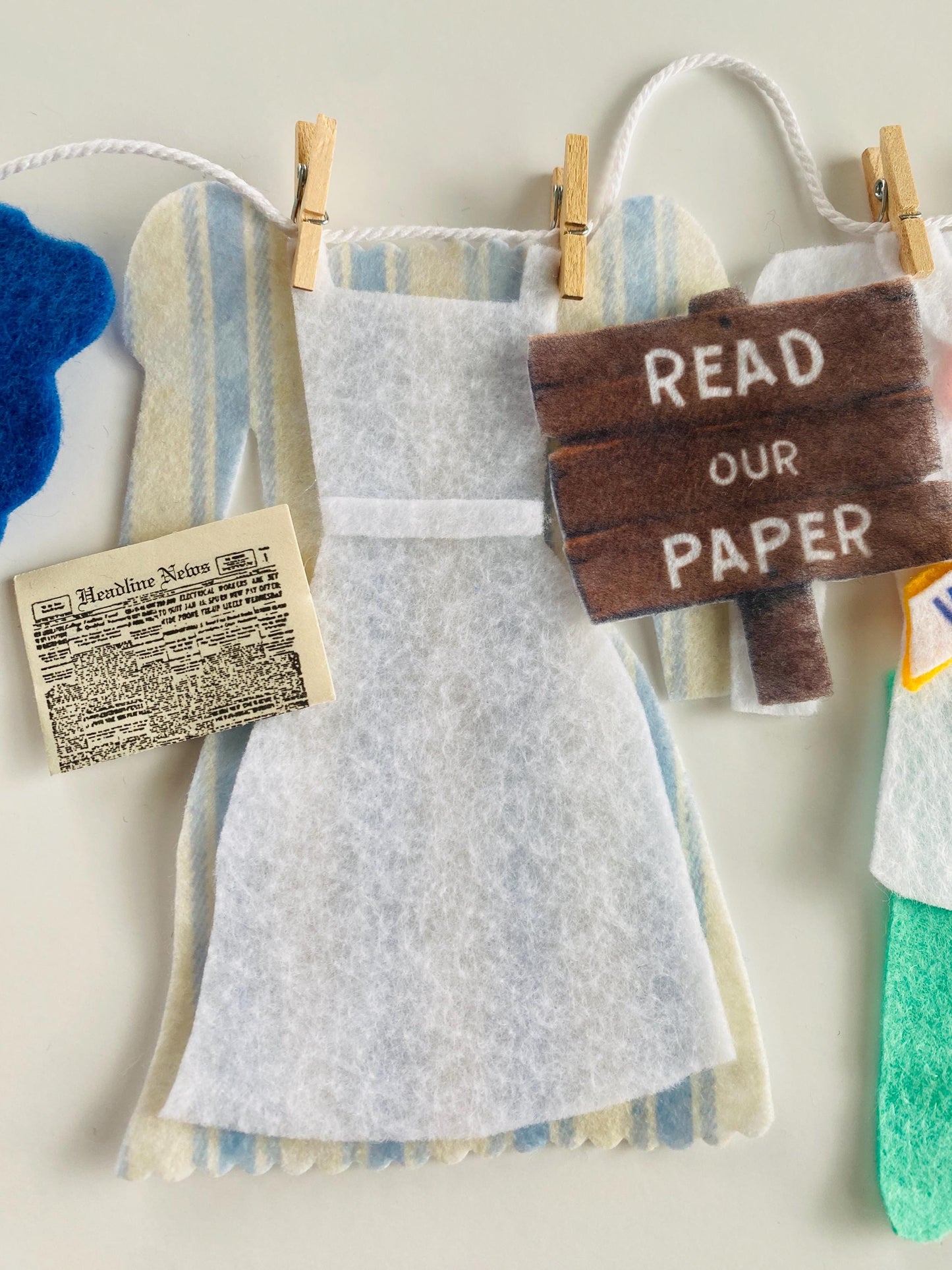 Votes for Women Miniature Felt Clothesline, Women's Suffrage Party Banner, Women's Liberation Bunting, Garland, Wall Hanging Decoration