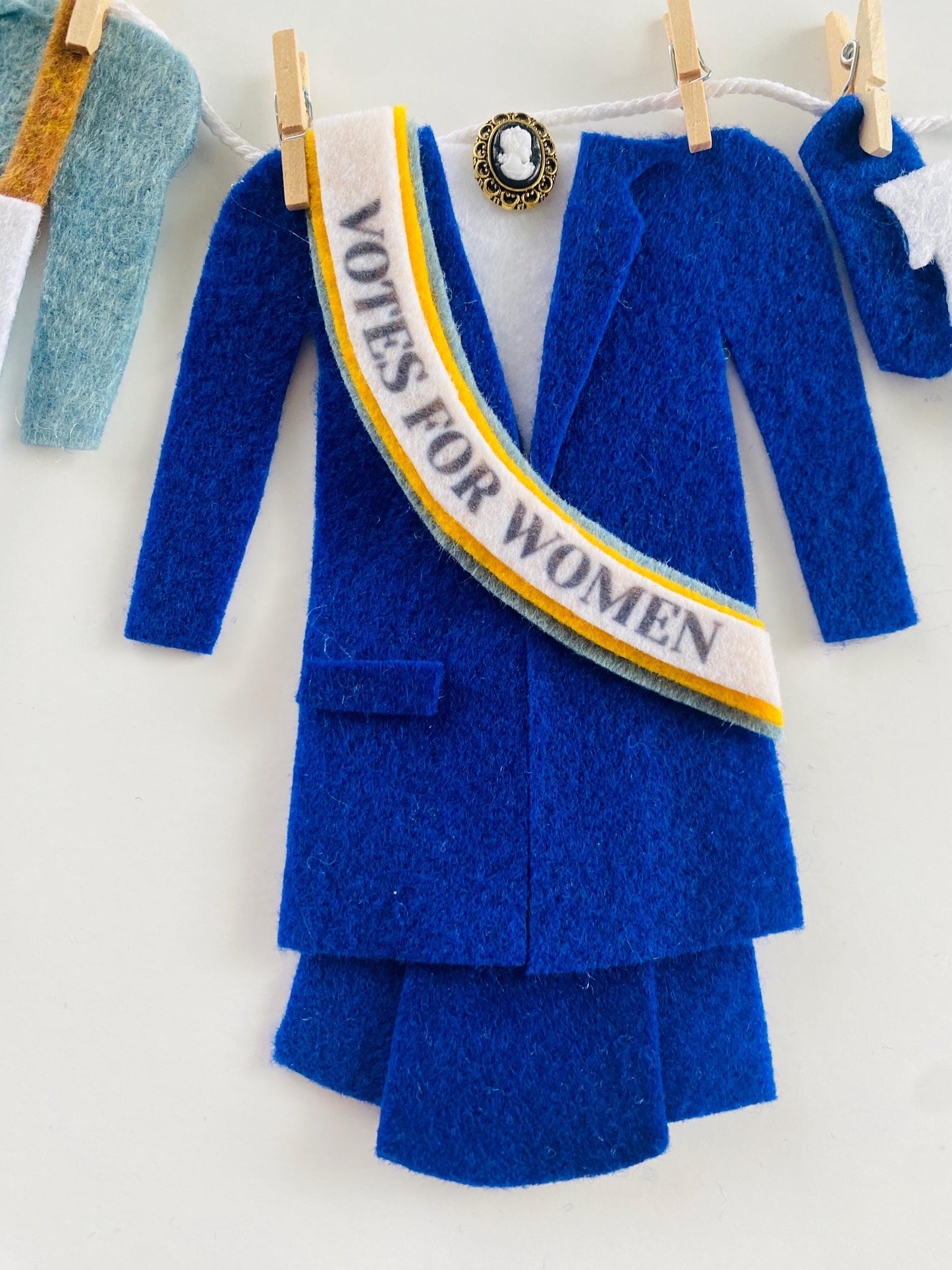 Votes for Women Miniature Felt Clothesline, Women's Suffrage Party Banner, Women's Liberation Bunting, Garland, Wall Hanging Decoration