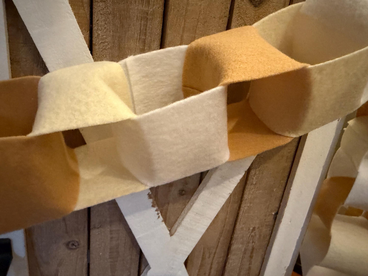 Felt “Paper” Chain Garland, Neutral or Colorful, Ombre Party Supply, Fireplace Swag