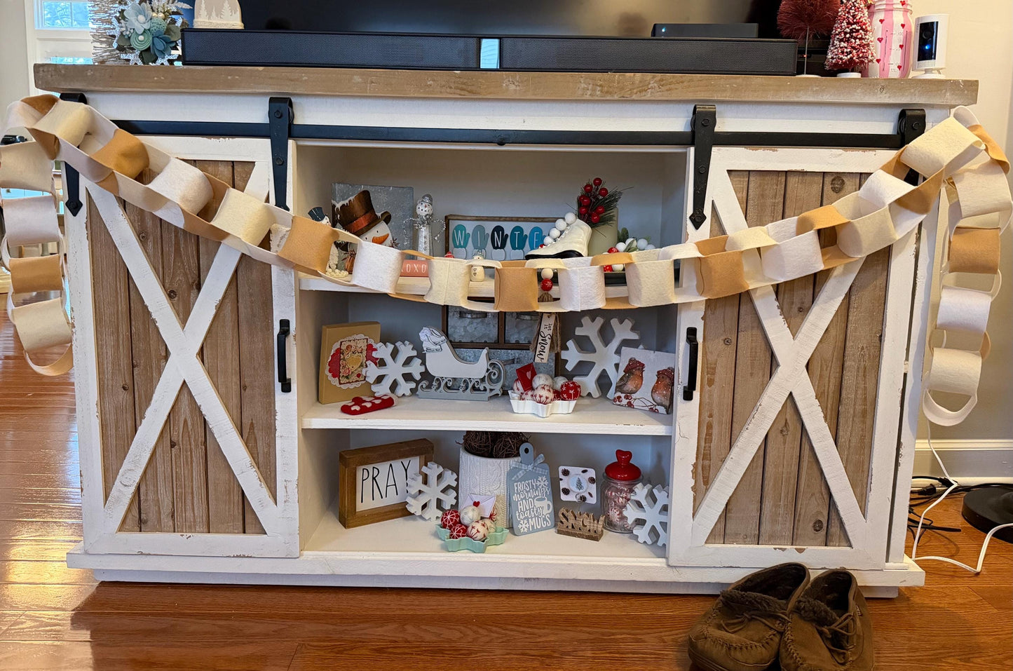 Felt “Paper” Chain Garland, Neutral or Colorful, Ombre Party Supply, Fireplace Swag