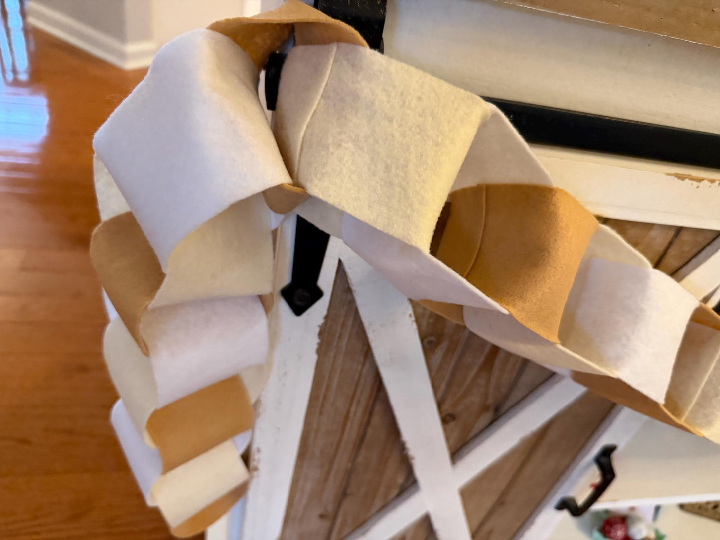 Felt “Paper” Chain Garland, Neutral or Colorful, Ombre Party Supply, Fireplace Swag