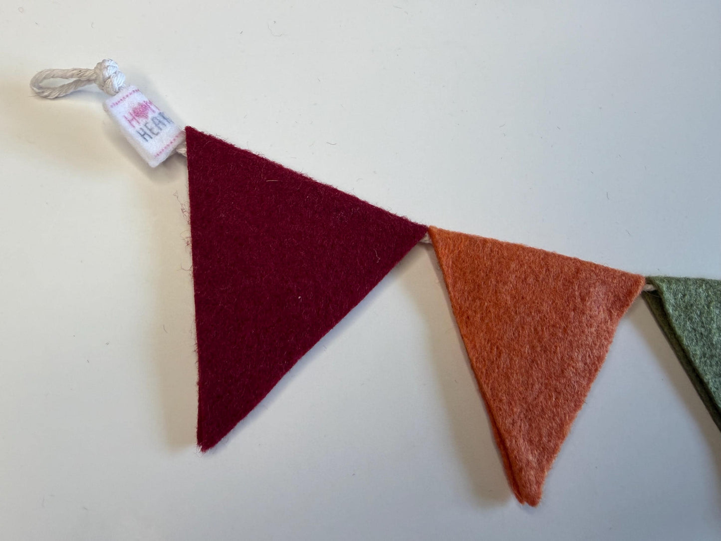 Fall Triangle Bunting, Autumn Colors Seasonal Flag Garland, Thanksgiving Banner, 6 feet long Felt Mantel Swag