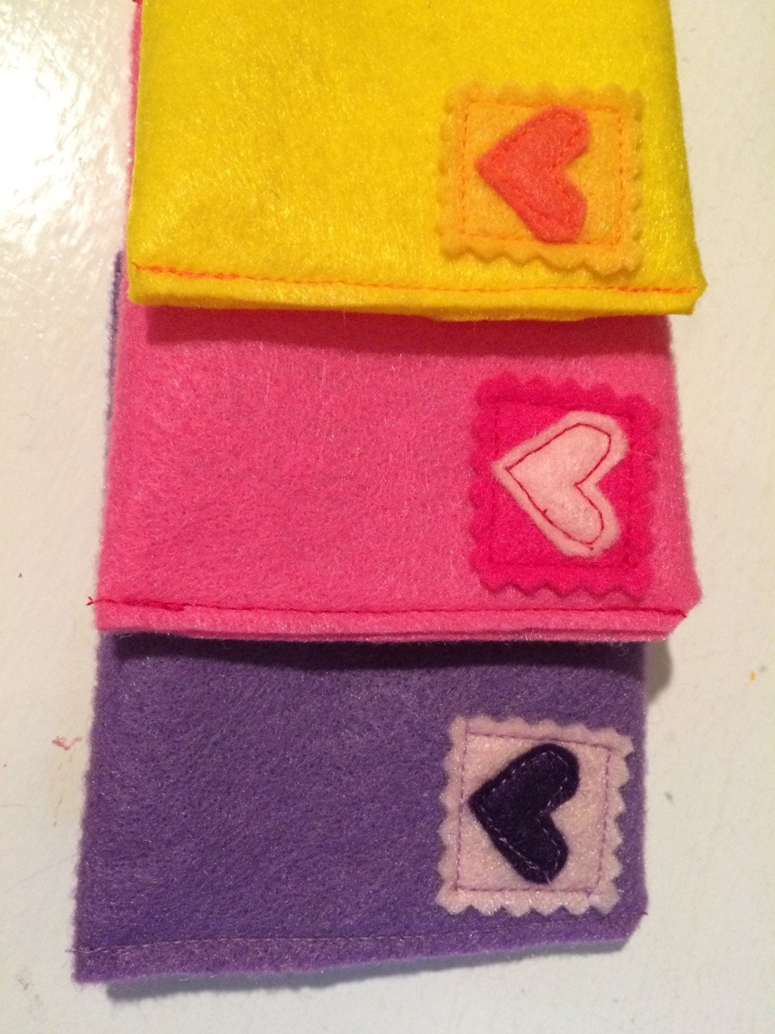 Rainbow Felt Envelopes