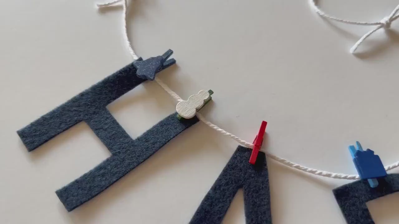 Happy Everything Banner Clothesline Garland for Holidays and Home Decoration