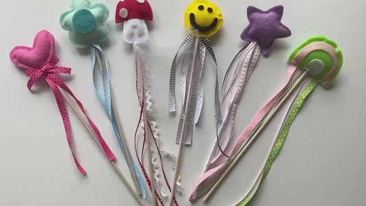 Felt Wand Toys for Kids, Ribbon Twirlers for Children