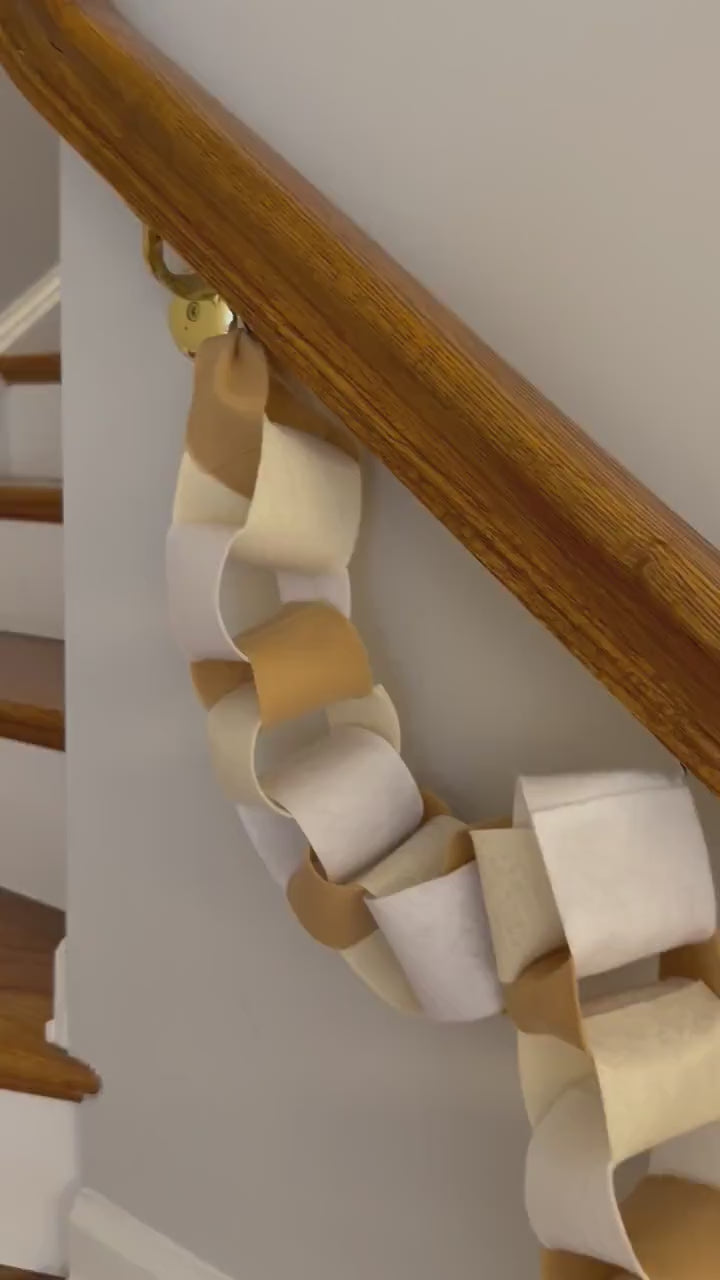 Felt “Paper” Chain Garland, Neutral or Colorful, Ombre Party Supply, Fireplace Swag