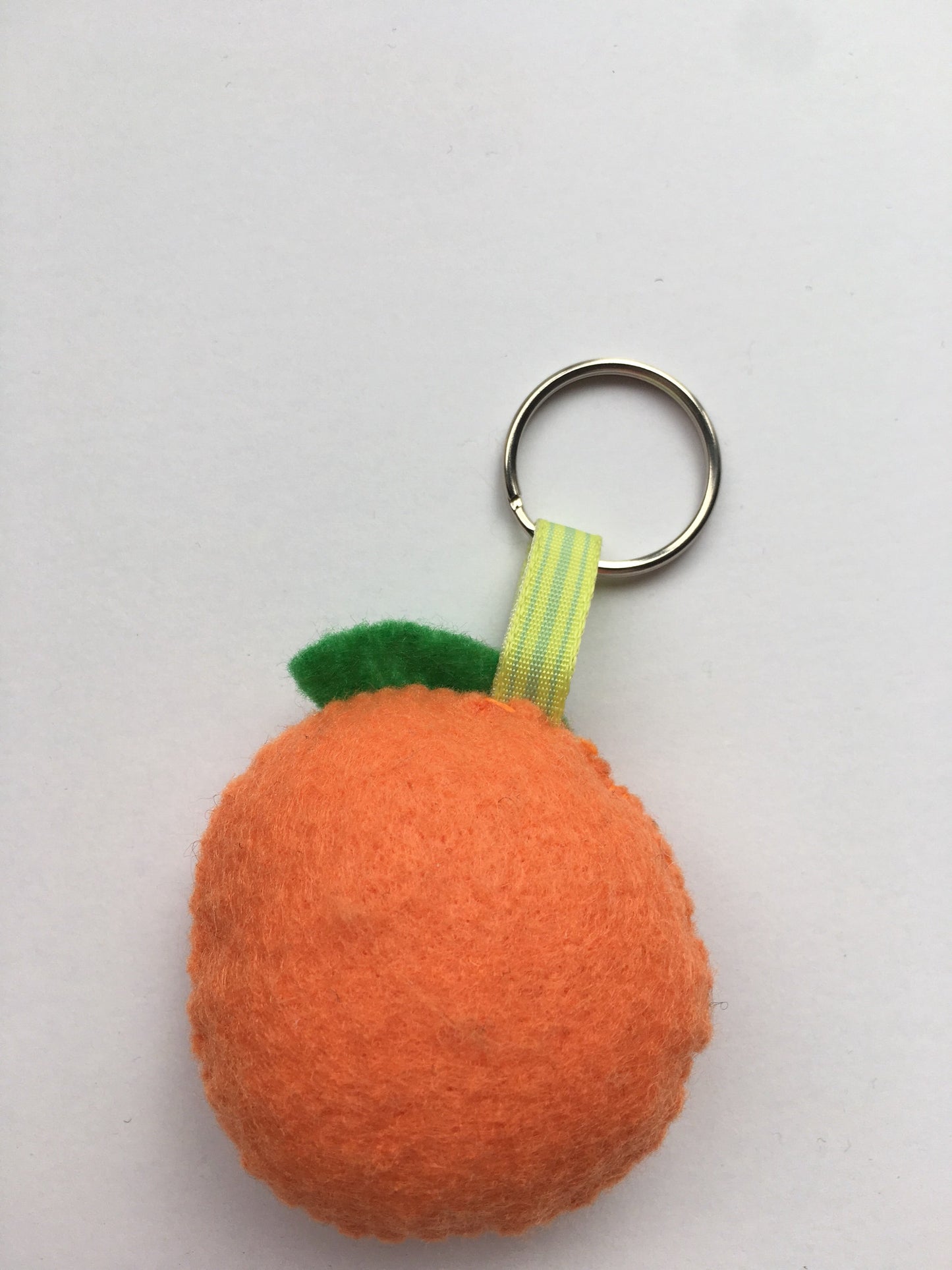 Happy Orange Felt Keychain Kawaii Keychains Backpack Accessory Keychains for Kids Large Keychains Happy Peach Keychain Clementine Fruit