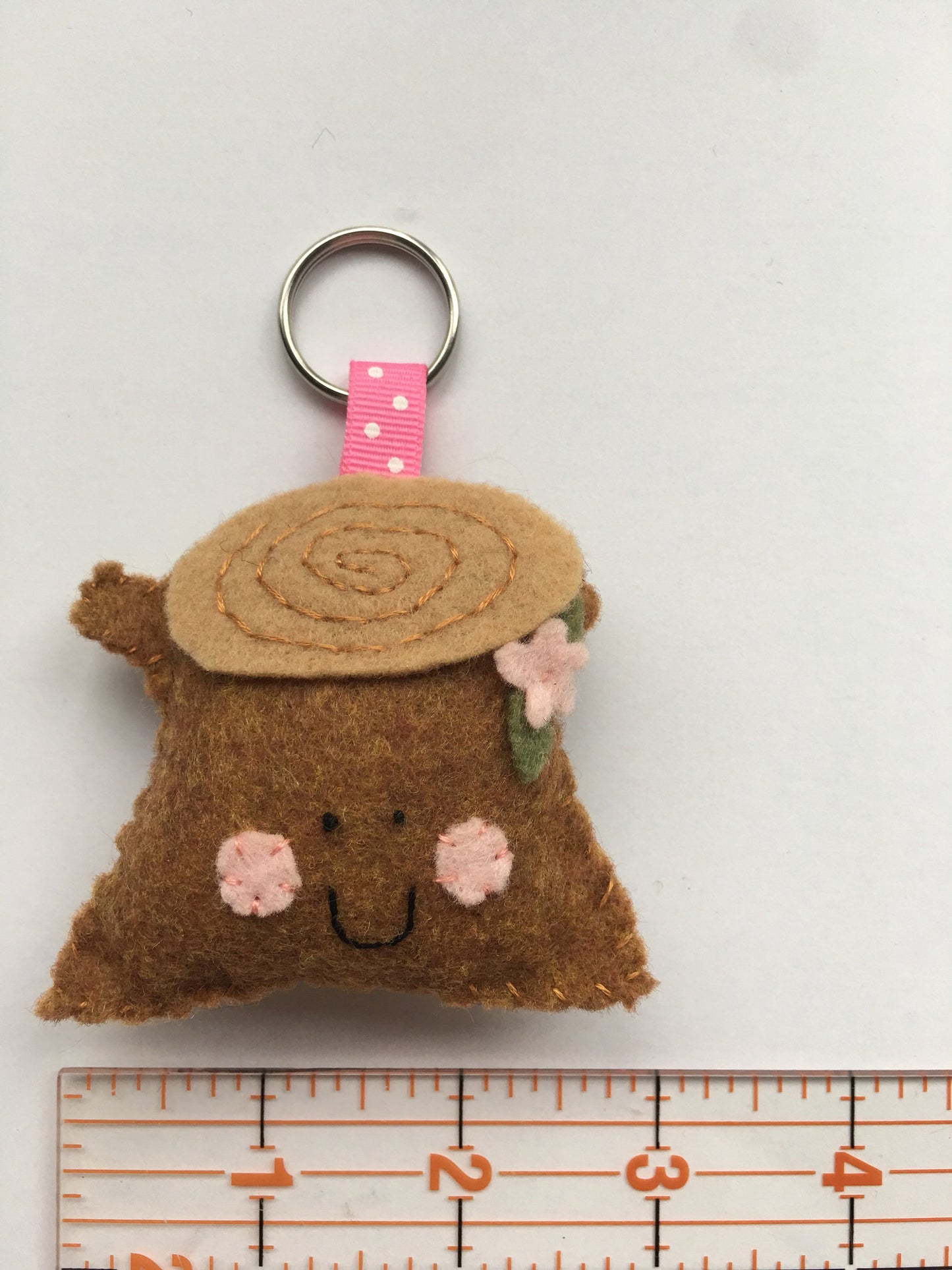 Happy Tree Stump Woodland Forest Felt Keychain Kawaii Keychain Large Keychains for Kids Backpack Accessories Backpack Keychains