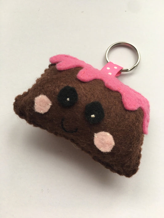 Chocolate Dessert Kawaii Felt Keychain Backpack Accesory Large Keychain Backpack Keychains Brownie Fudge