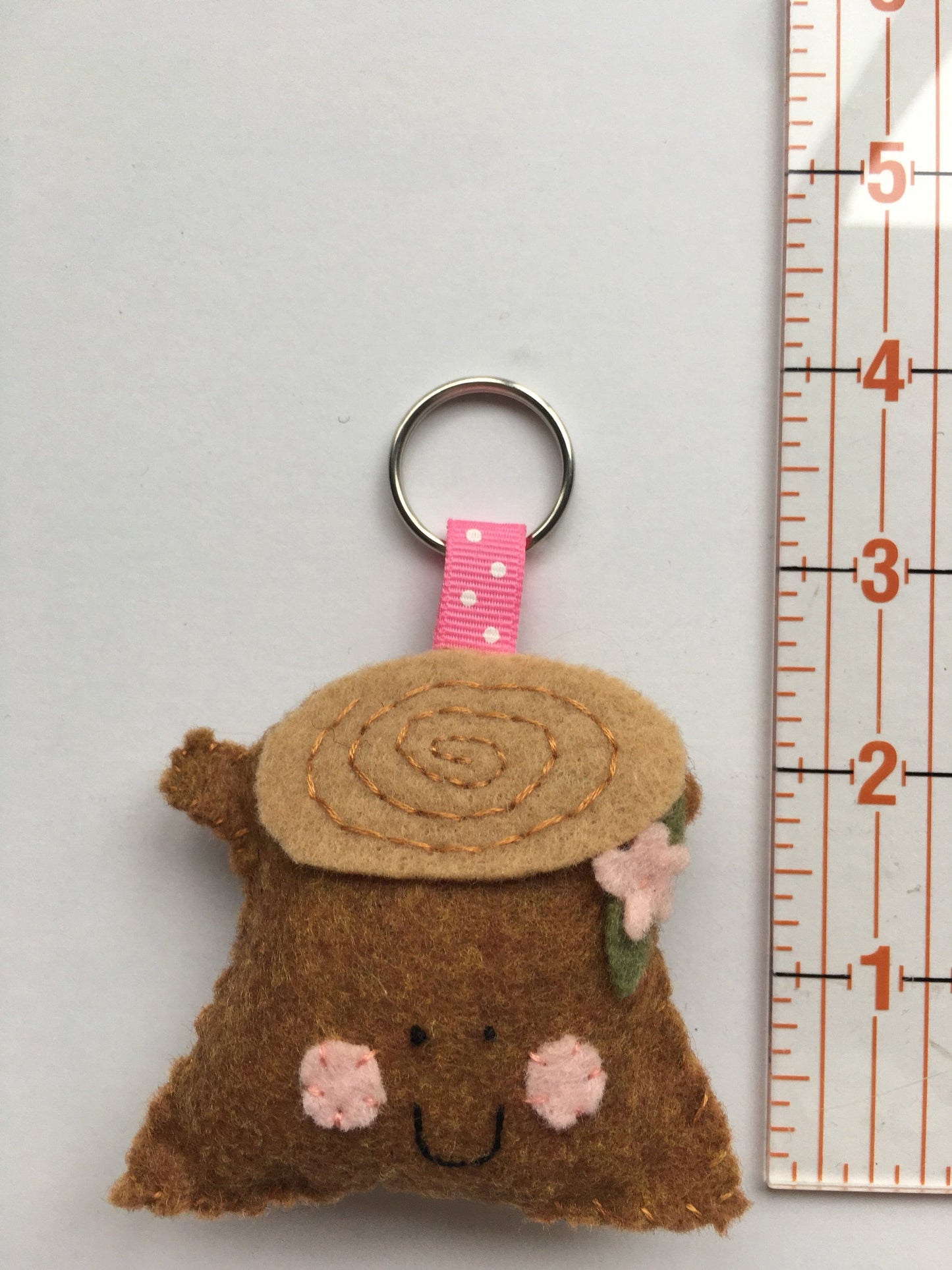 Happy Tree Stump Woodland Forest Felt Keychain Kawaii Keychain Large Keychains for Kids Backpack Accessories Backpack Keychains