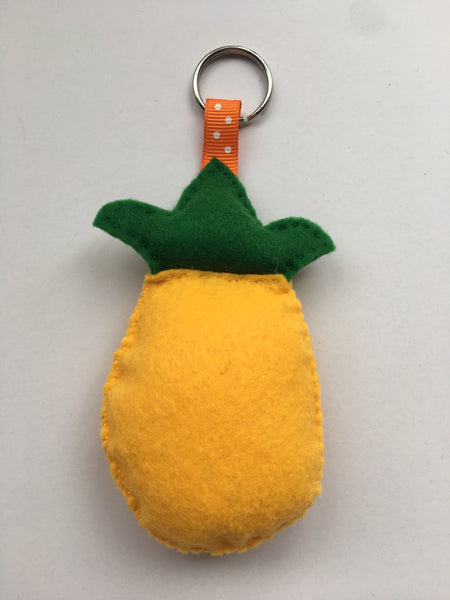Pineapple Felt Keychain Kawaii Keychain Backpack Accesory Keychains fo –  homemadeheartfelt