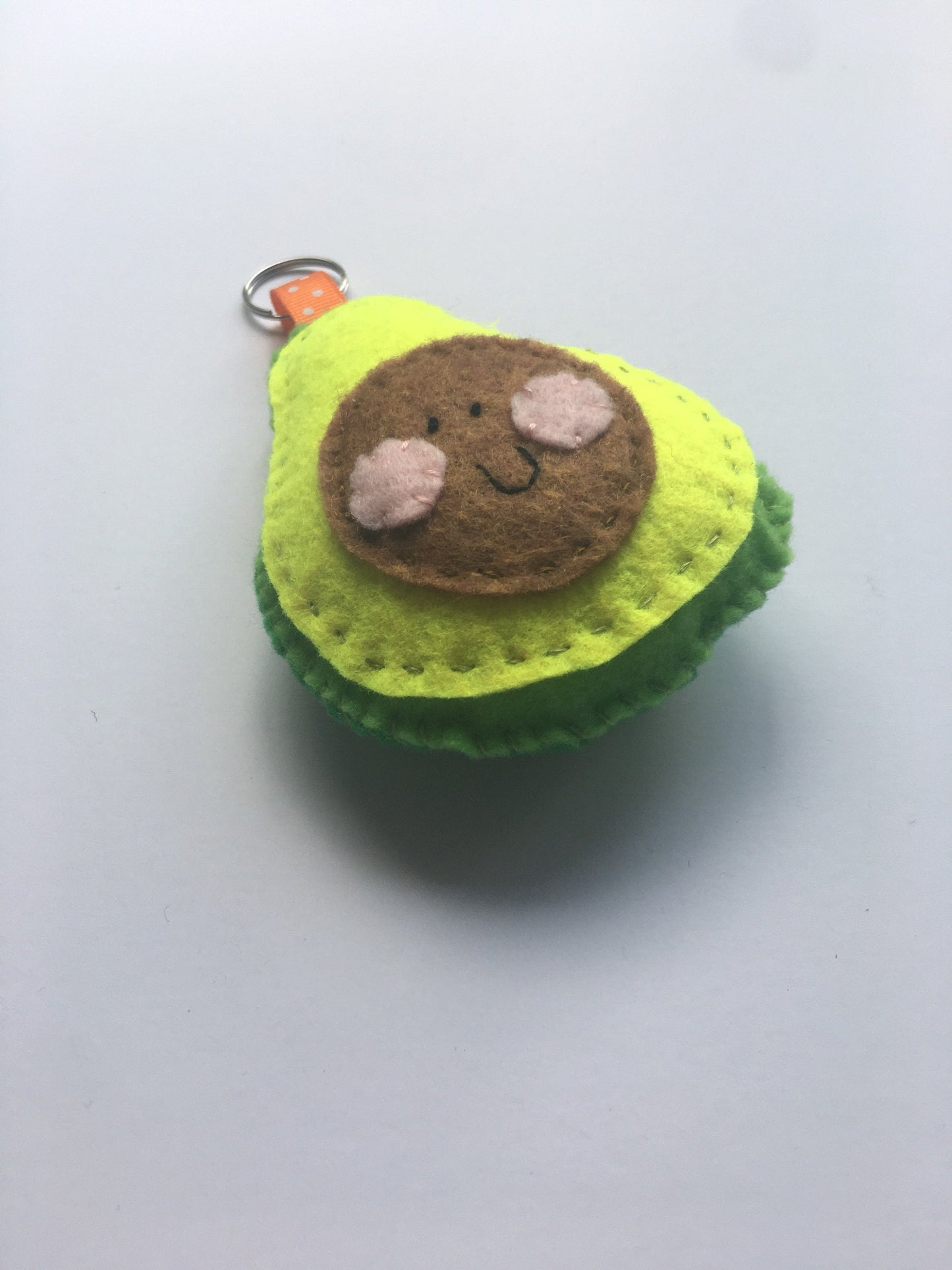 Absolutely Smiley Avocado Keychain