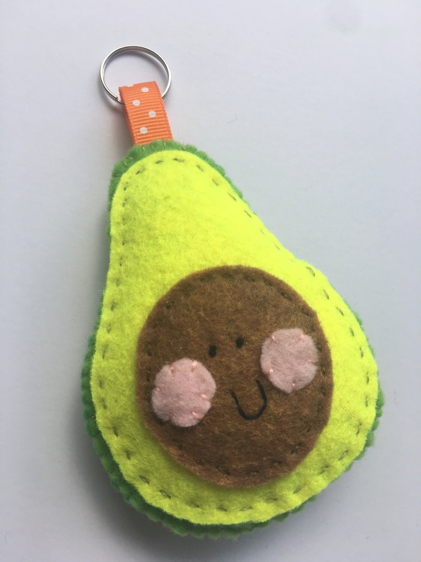 Absolutely Smiley Avocado Keychain