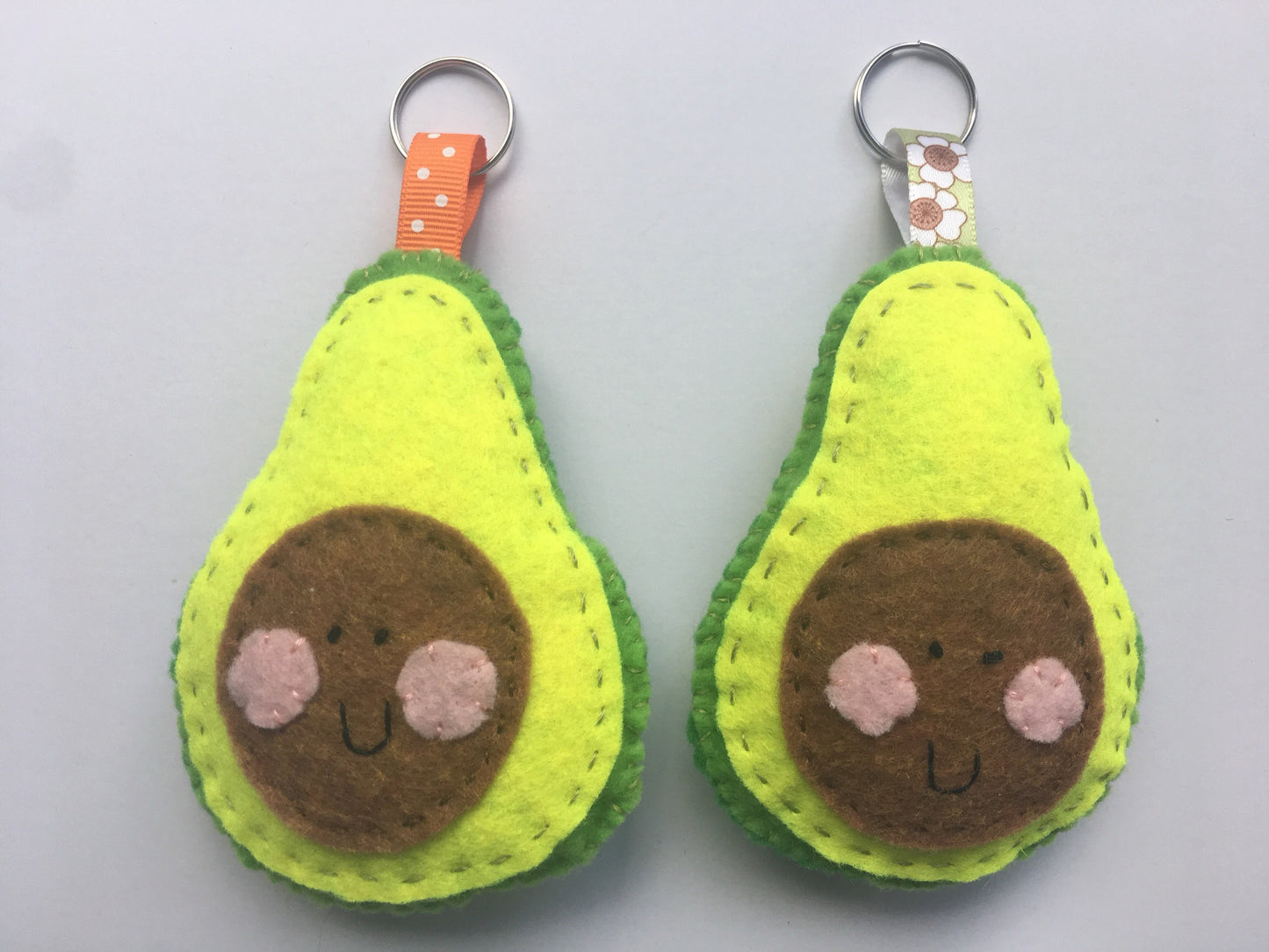 Absolutely Smiley Avocado Keychain