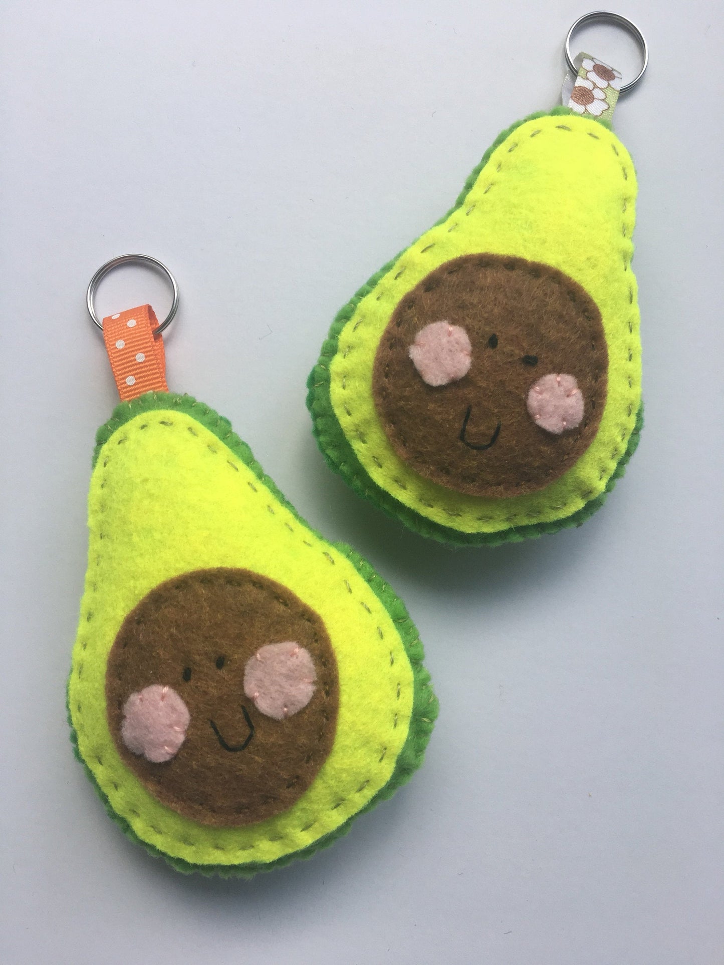 Absolutely Smiley Avocado Keychain