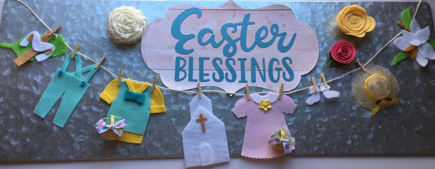 Easter Sunday Best Clothesline Banner Garland Bunting Wall Hanging Easter Decoration