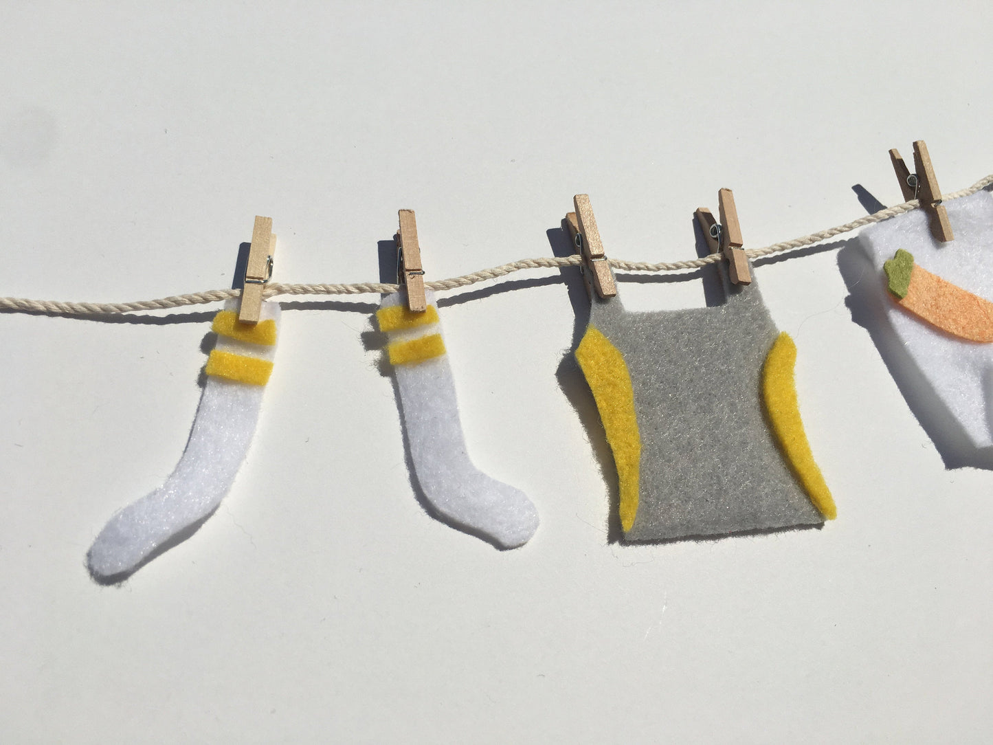 Miniature Felt Tennis Player's Clothesline Tennis Banner Garland Bunting Wall Hanging Home Decor