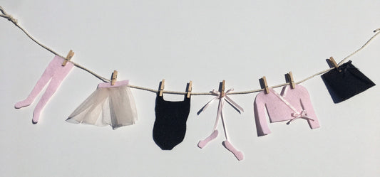 Miniature Felt Ballerina's Clothesline Decoration Ballet Banner Garland Bunting Wall Hanging