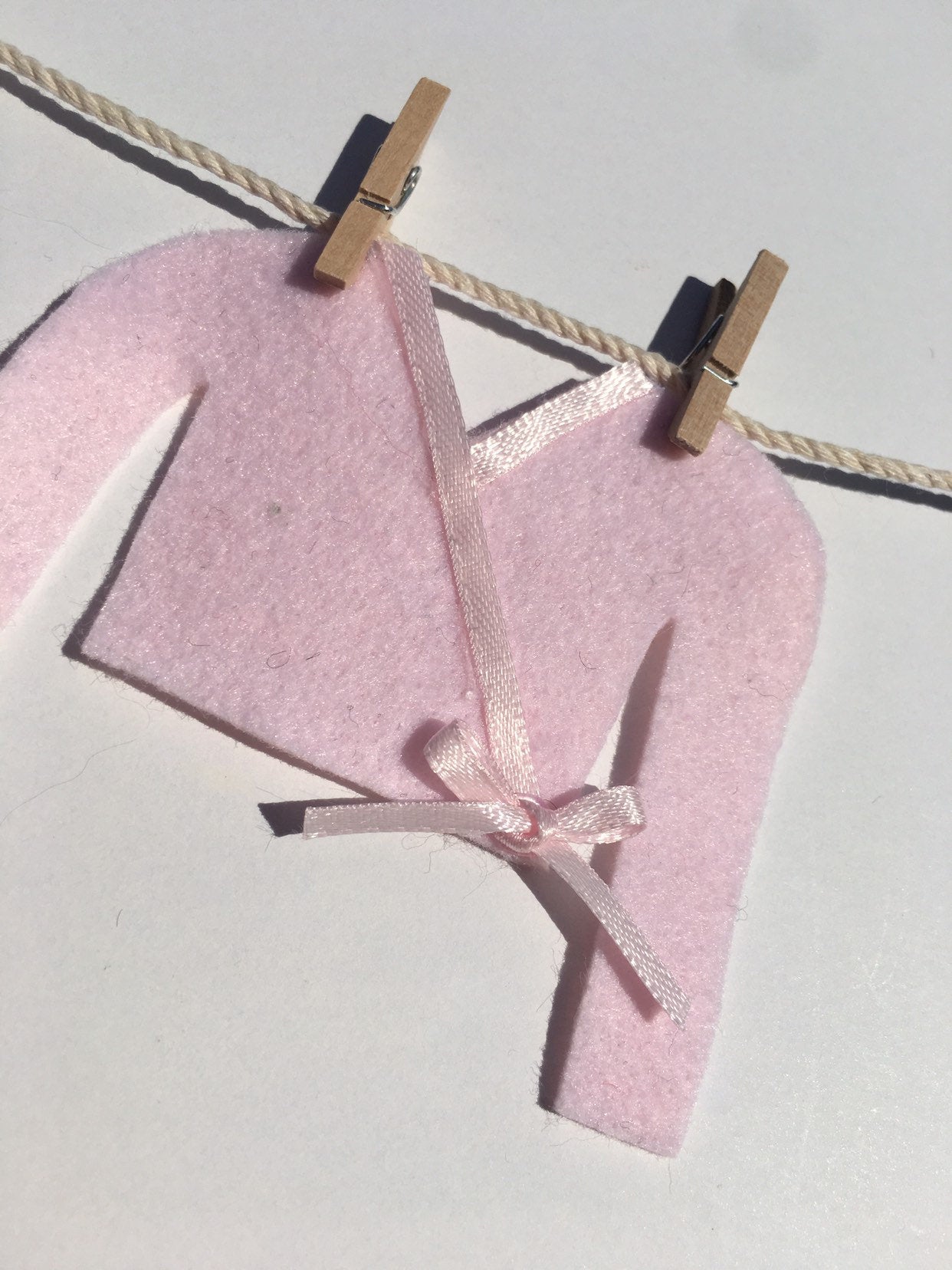 Miniature Felt Ballerina's Clothesline Decoration Ballet Banner Garland Bunting Wall Hanging