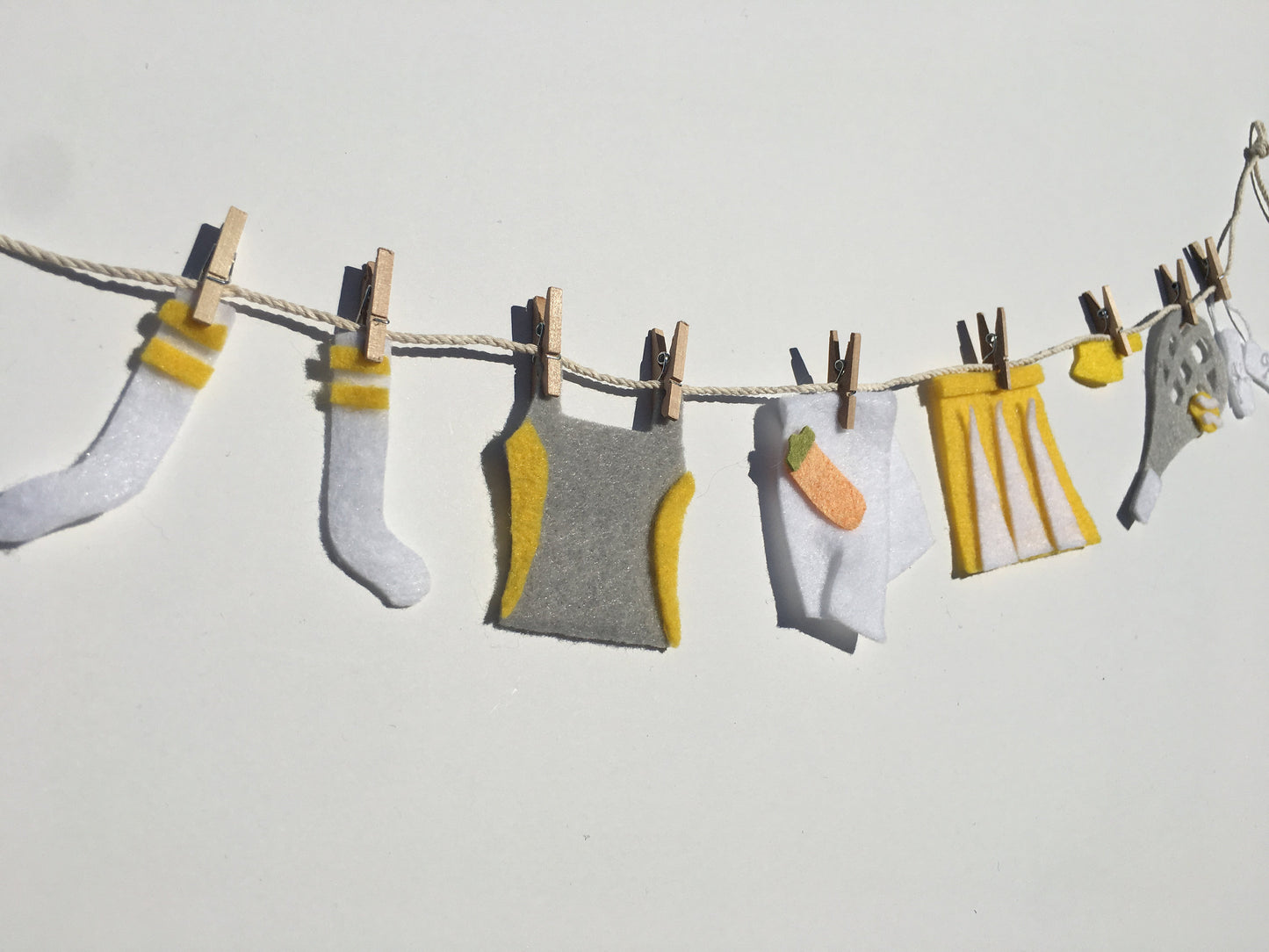 Miniature Felt Tennis Player's Clothesline Tennis Banner Garland Bunting Wall Hanging Home Decor