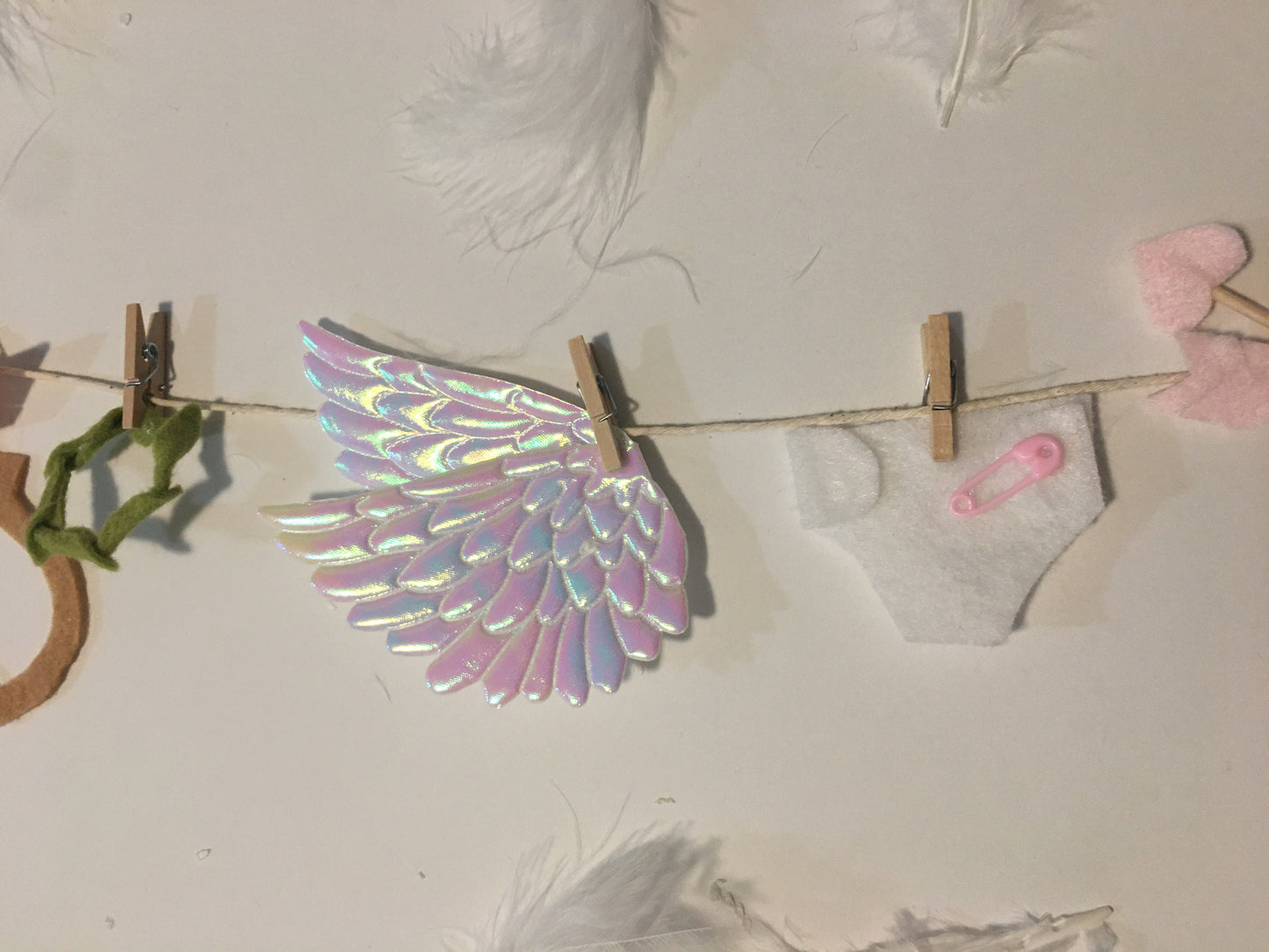 Cupid's Clothesline Felt Miniature Banner Garland Bunting Wall Hanging Valentine's Day Decoration
