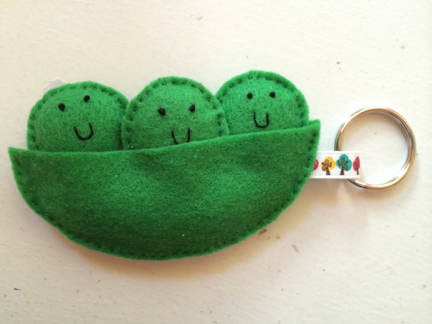 Three Peas in a Pod Keychain
