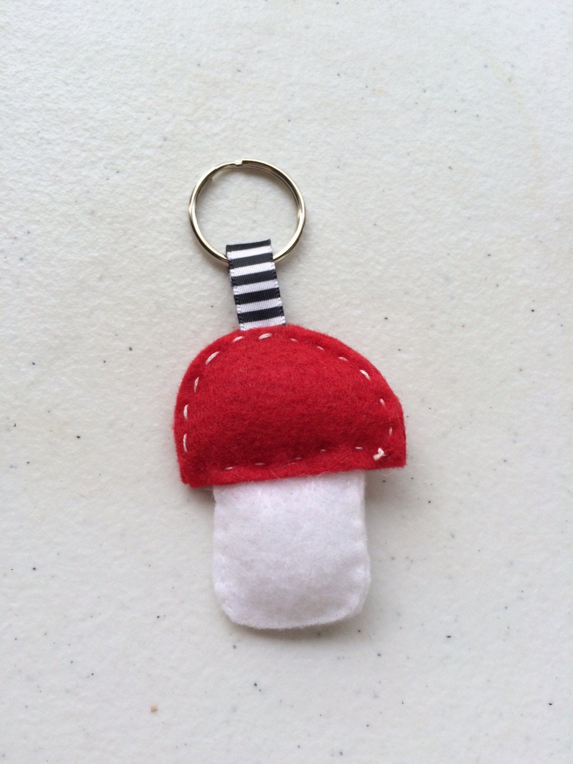 Mushroom Felt Mini Keychain